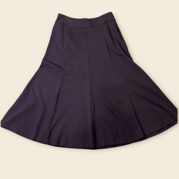 Coldwater Creek Dark Brown A Line Midi Skirt Womens Sz 10 - Picture 3 of 10